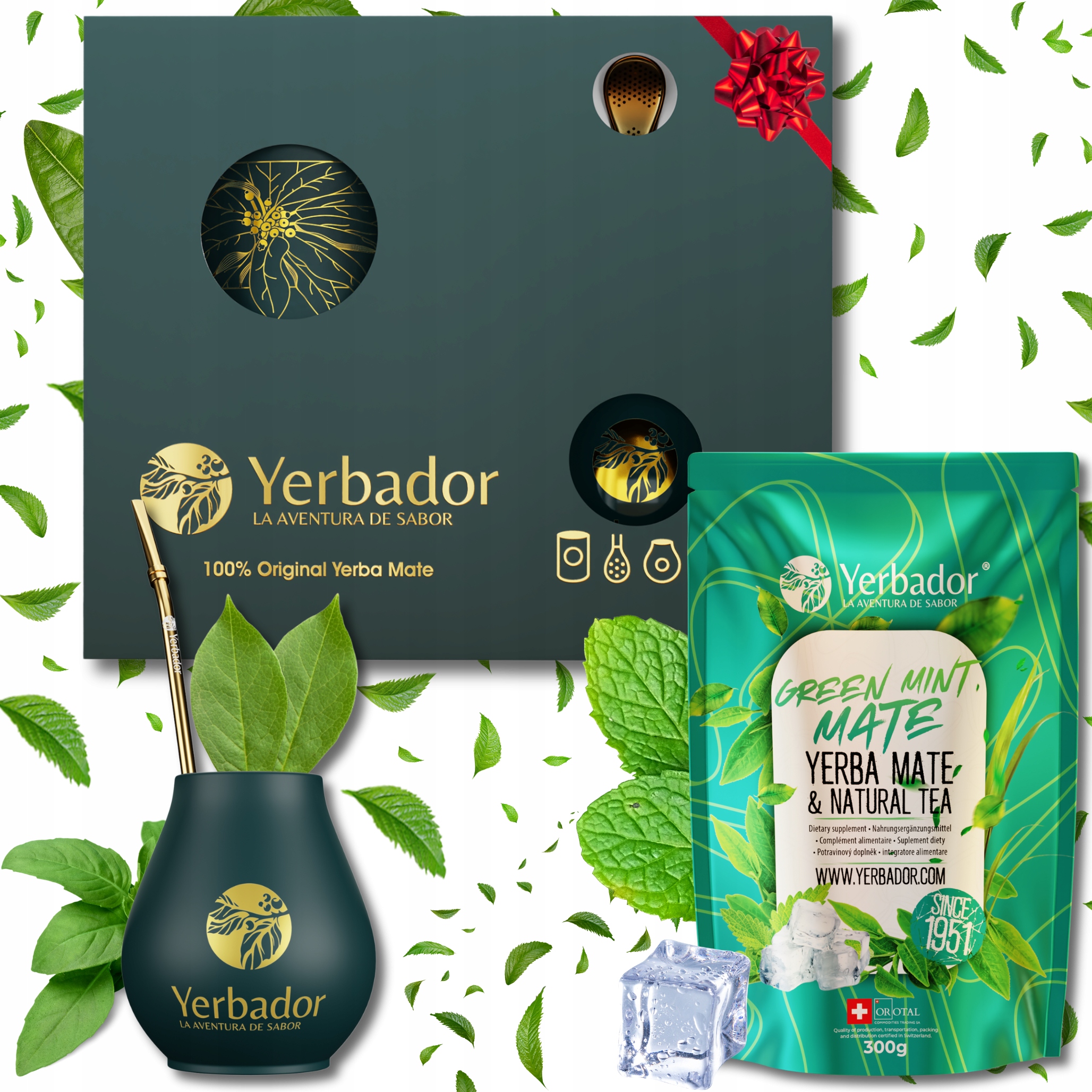 Levně Yerba Mate Startovací Sada Yerbador Green Mint Mate Osvěžující S Mátou