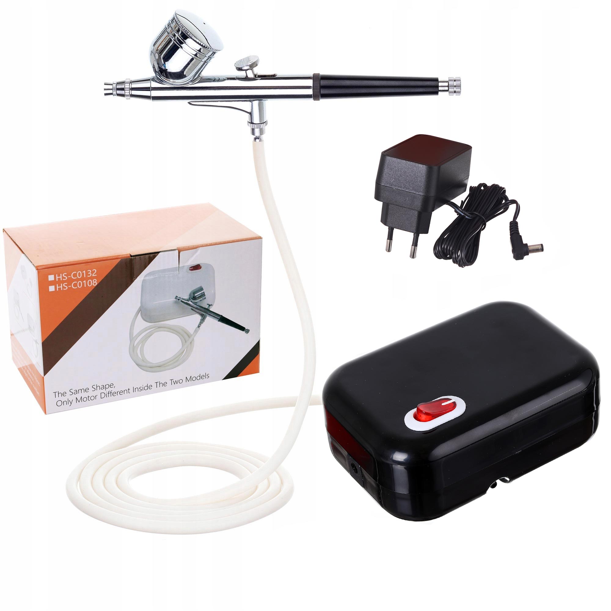 Modelářský set Kompresor s držákem pro aerograf Aerograf 0,3 mm