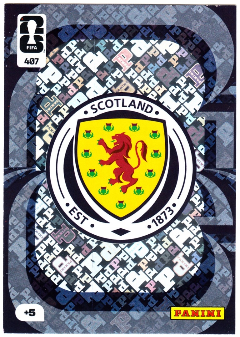 Karta Kolekcjonerska Panini Fifa World Cup 2026 Team Crest Szkocja 407