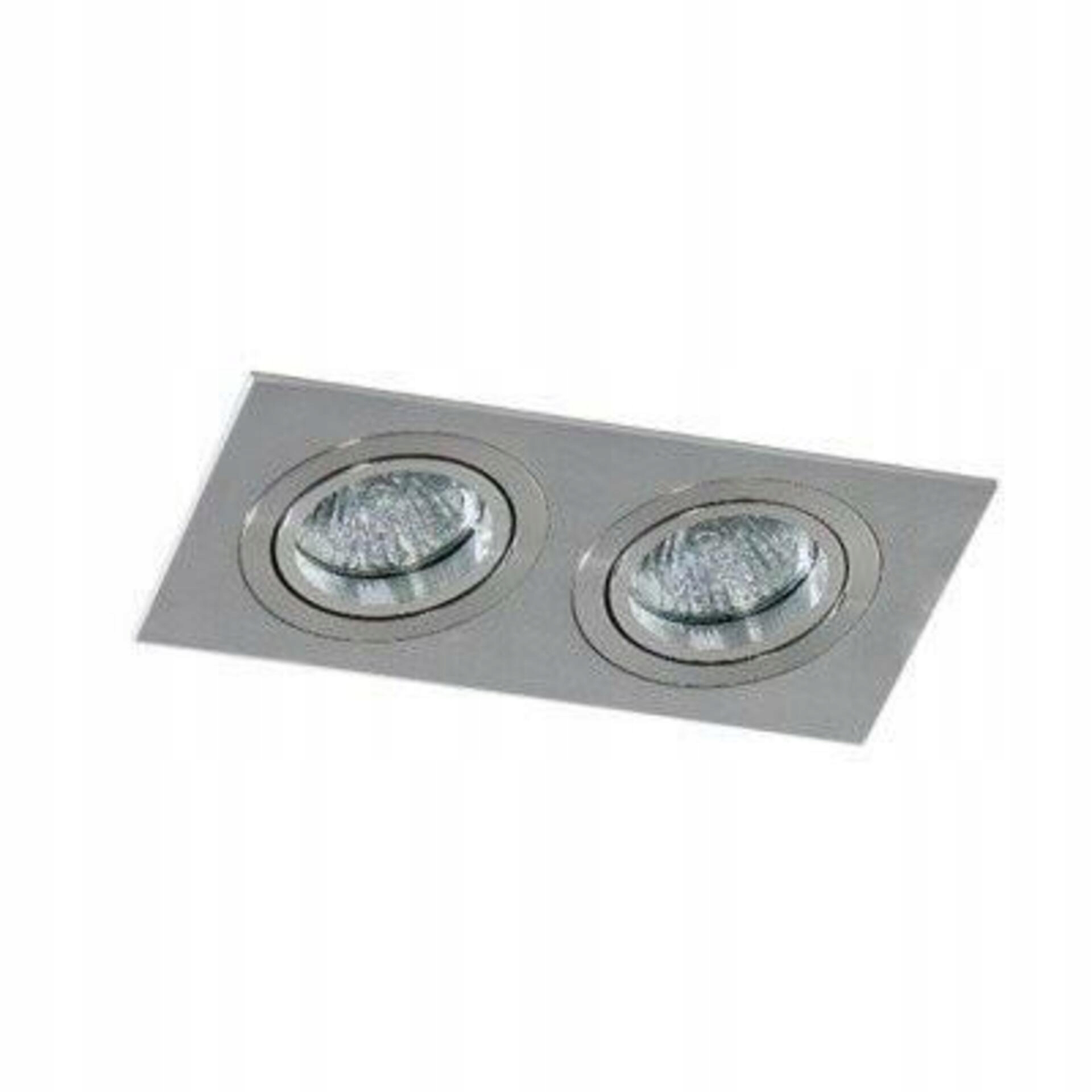 Stropní bodové zápustné svítidlo AZzardo Caro 2 Square aluminium AZ2438 GU1