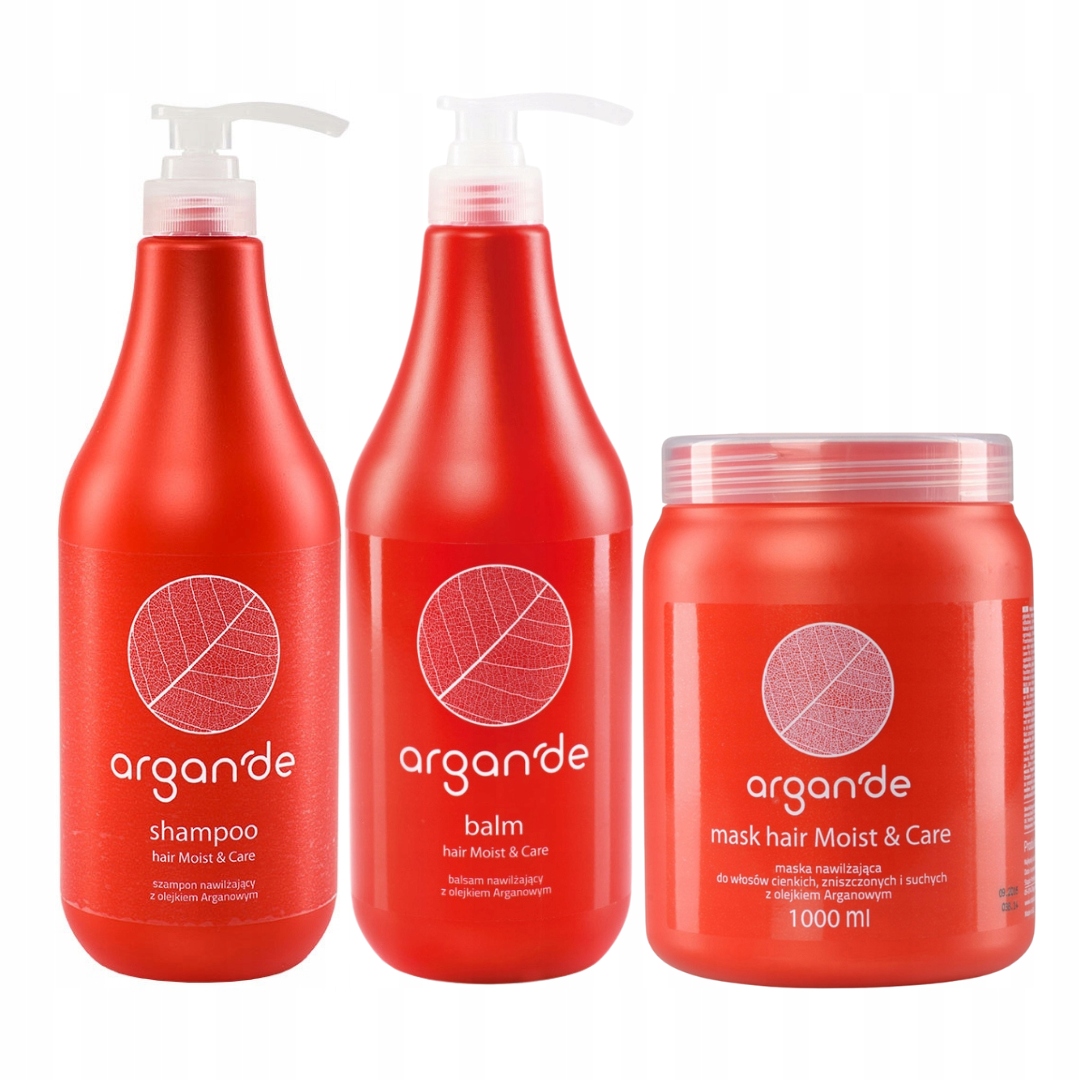 Sada Stapiz Argan’de Moist & Care Šampon Balzám Maska hydratace 3x1L