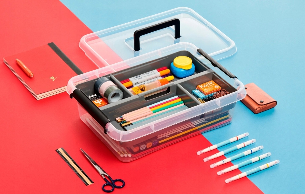 Pudełko 8,5 l z pokrywą na klocki lego pojemnik plastikowy insert + wkład