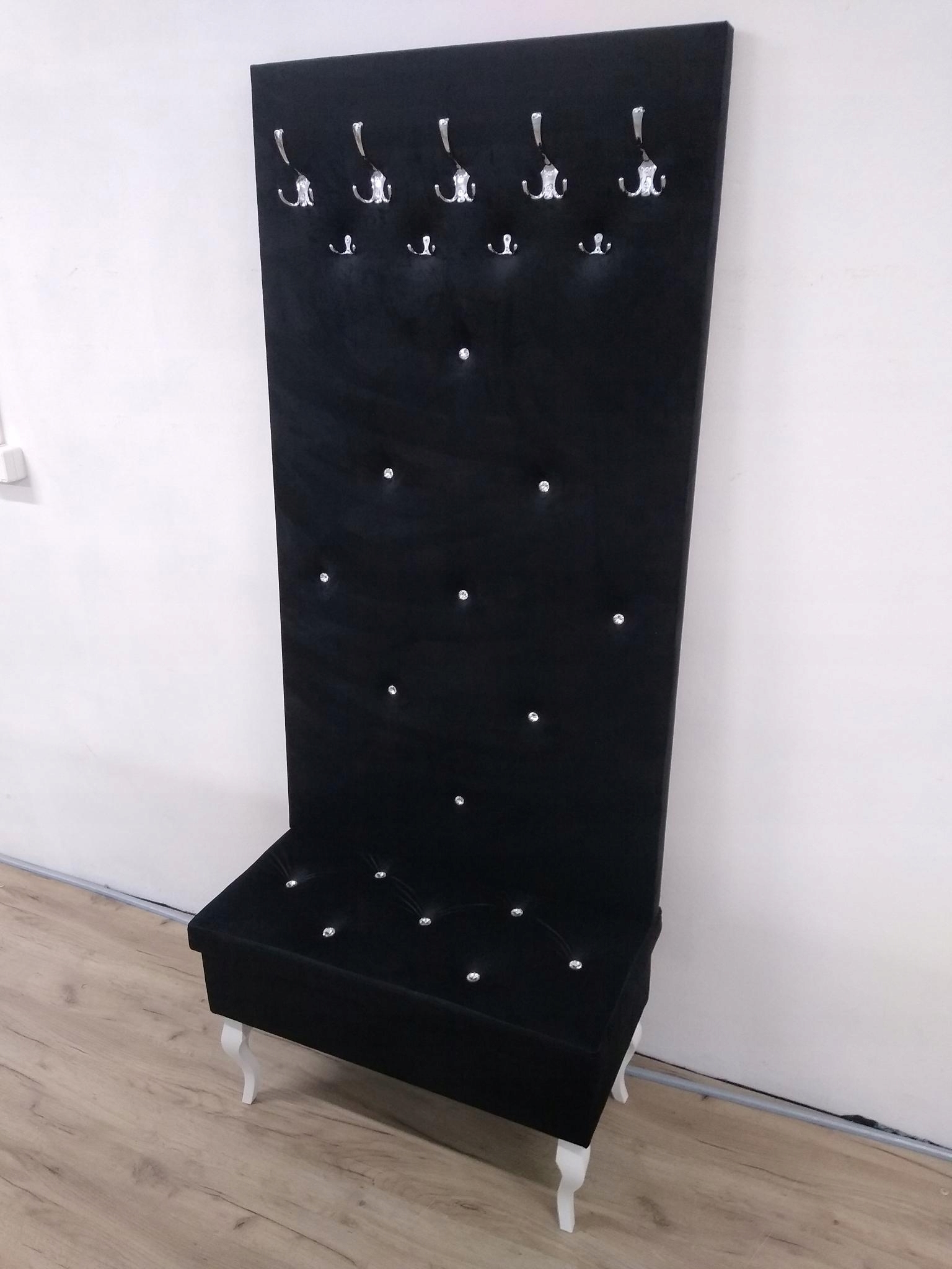 

Wieszak glamour tapicerowany ławeczka 70cm