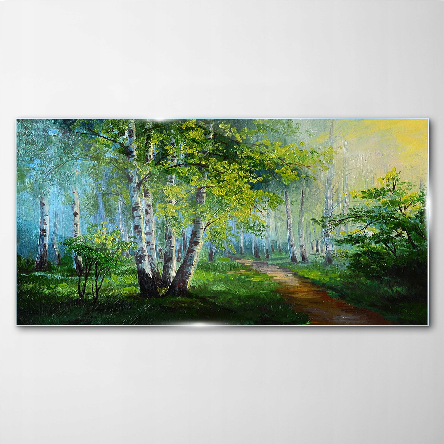 

Foto-obraz szklany Las ścieżka liście 140x70 cm