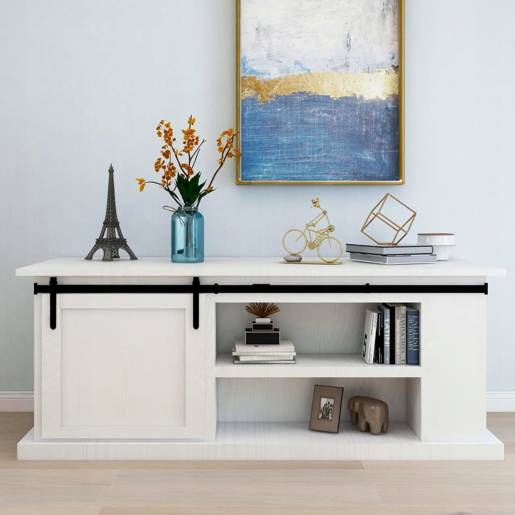 SYSTEM DO DRZWI PRZESUWNYCH STAL WĘGLOWA 183CM Kolor czarny