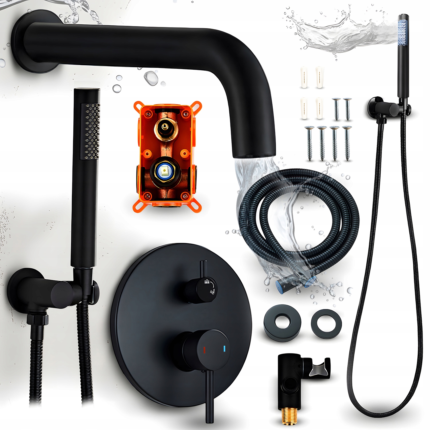 Sada Kúpeľňovej A Sprchovej Batérie Nástenná Sprchová Vaňa