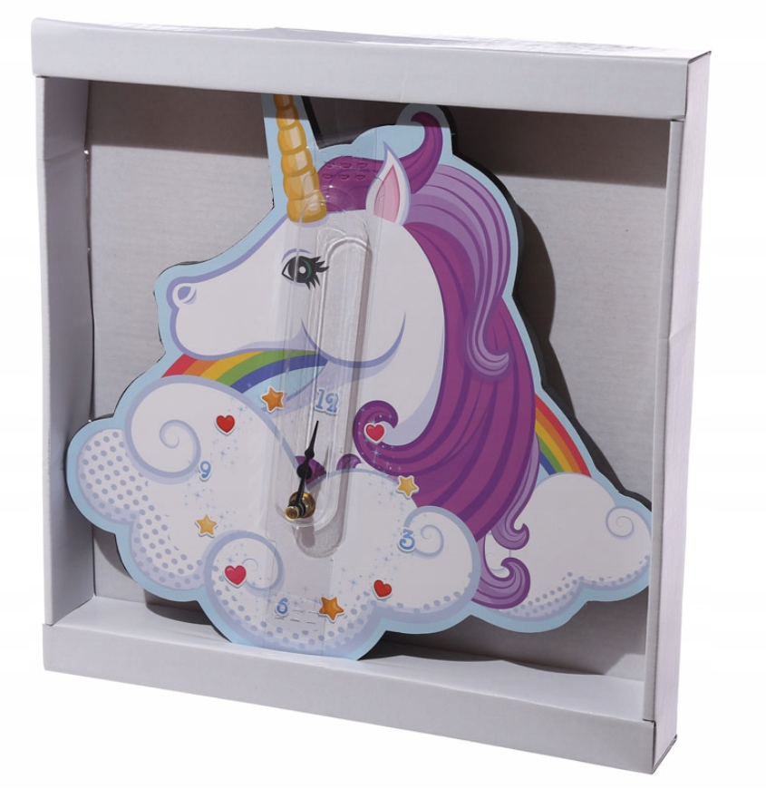 Zegar ścienny Jednorożec na chmurce EAN (GTIN) 5055071718113