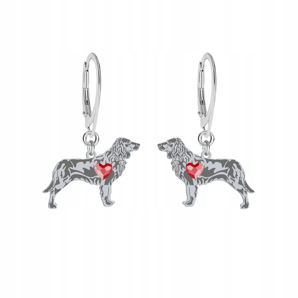 Stříbrné Náušnice s pejskem Placháč německý 925 na Biglu Gravírování Bonus
