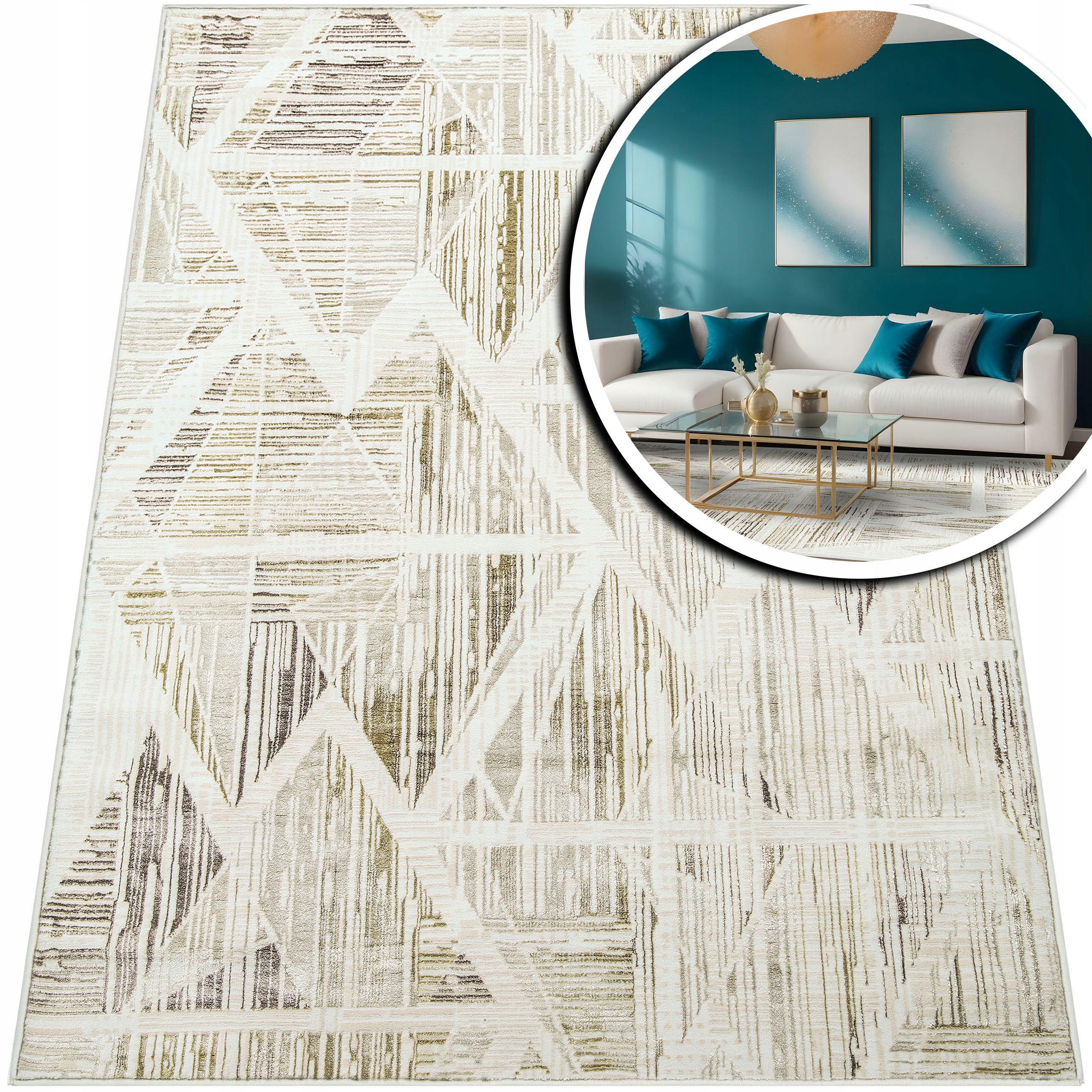 Béžový Koberec Do Obývacího Pokoje LILI Hnědý Koberec Do Ložnice Shaggy Loft 60x110