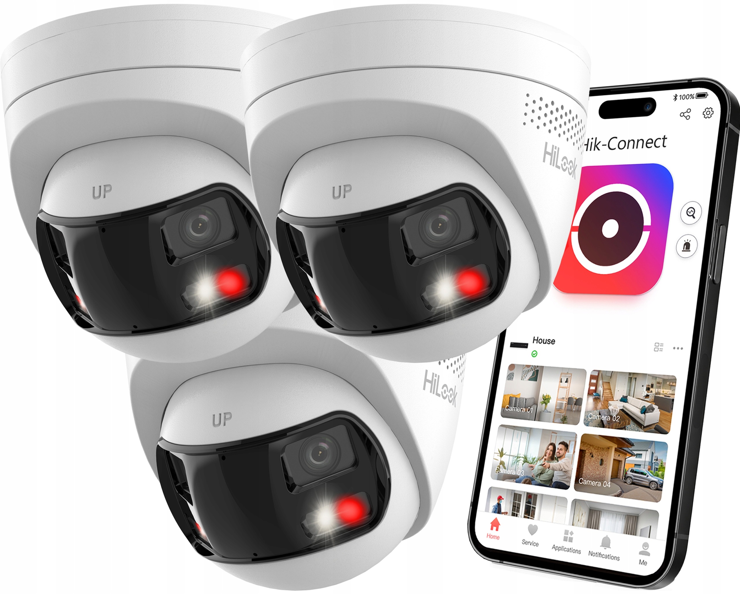 Kamera 3x Ip 8MPx 4K HiLook od Hikvision IPC-T280HAD-LUF/SL Panorama 180°