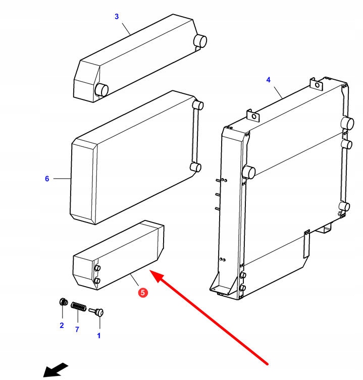 LA322962450 Chlodnica oleju hydraulicznego Part manufacturer AGCO
