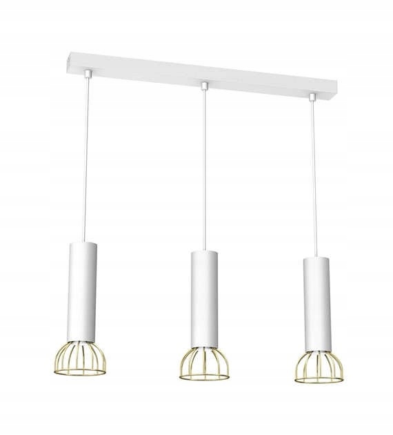 Závěsná lampa bílo-zlatá 3xGU10 Dante Eko-light