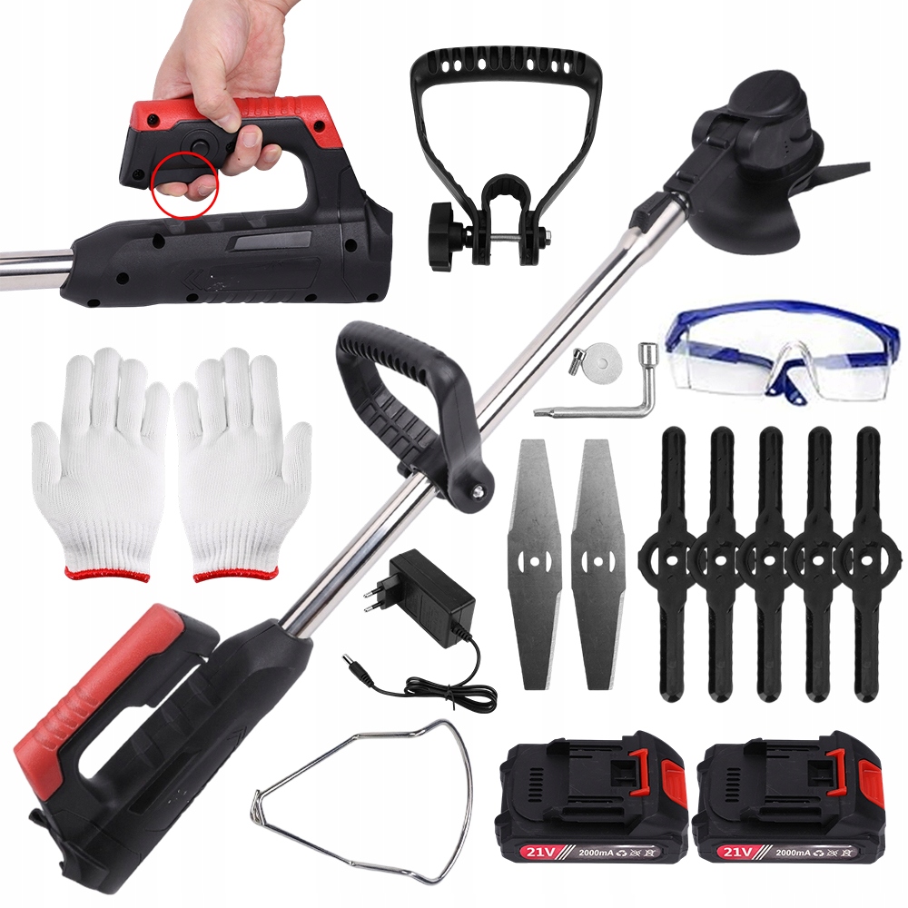 Akumulátorová vyžínačka s teleskopem 90-125 cm pro ženy 21V na kolečkách