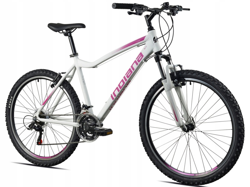 Rower górski Mtb Indiana X-Pulser 1.6 D17 26 cali damski Biało-różowy