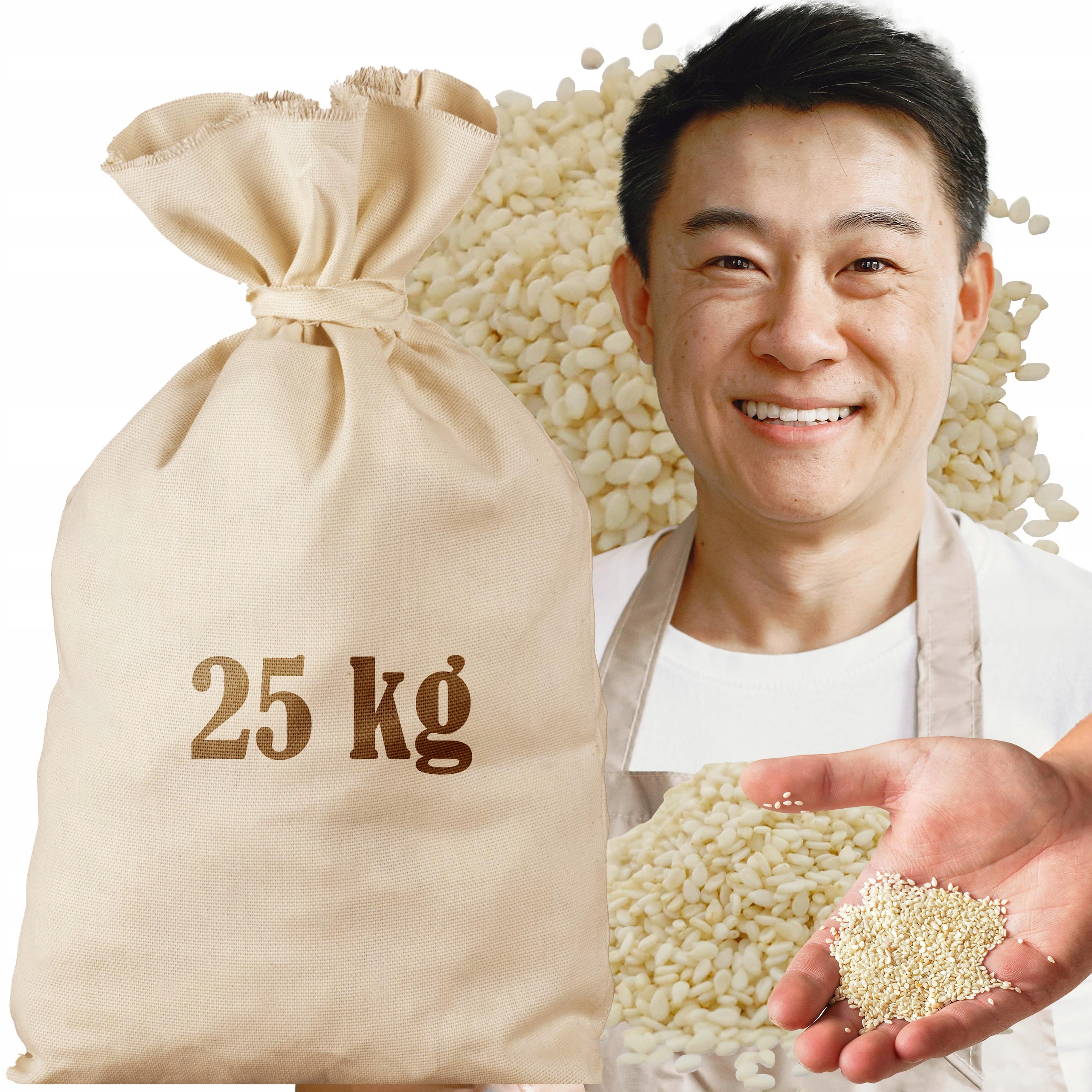 Levně Sezam Bílý Loupané zrno nejvyšší kvalita 25 kg sáček