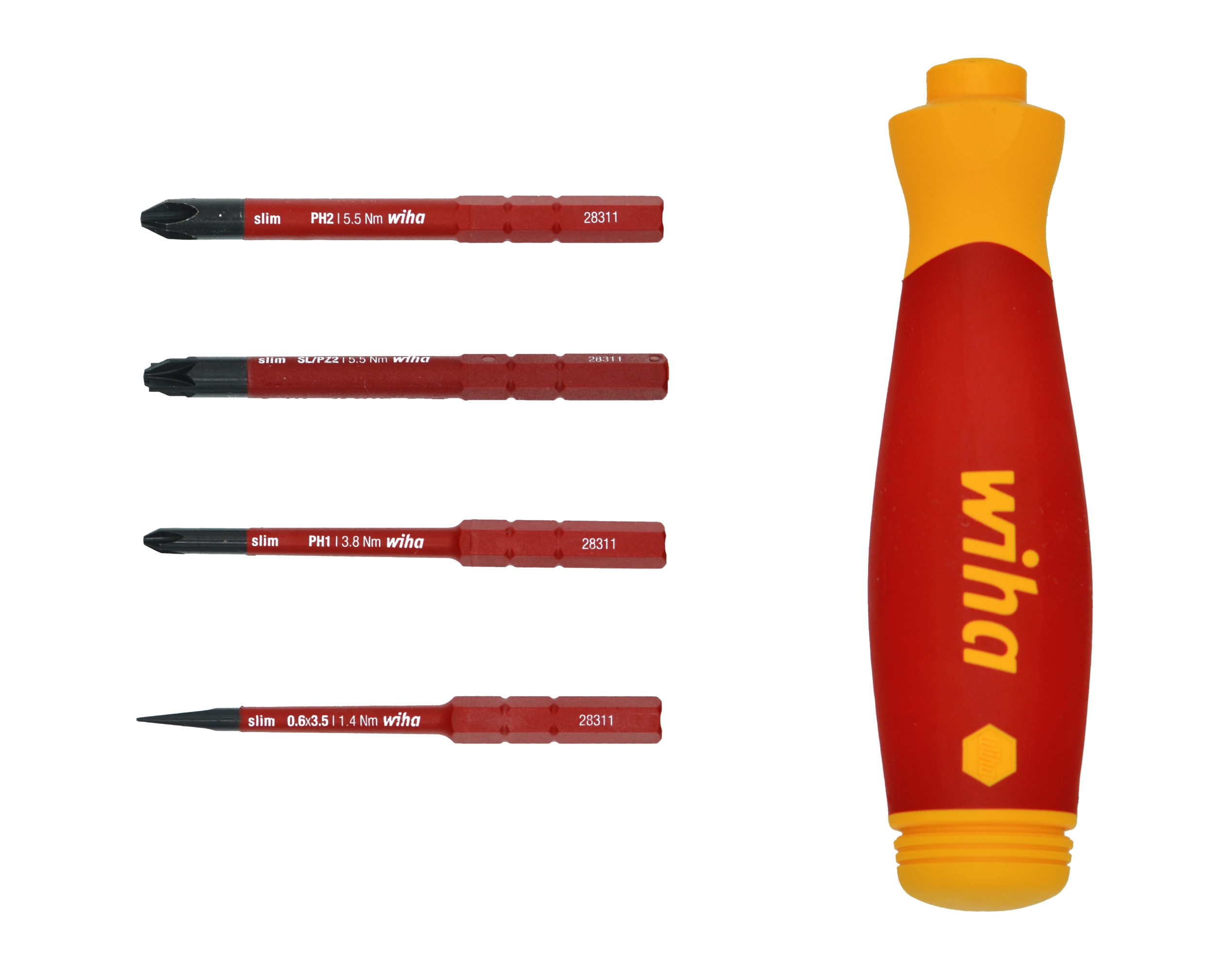 WKRĘTAK Z MAG BITÓW ZESTAW IZOLOWANY VDE WIHA45296 Kod producenta 45296