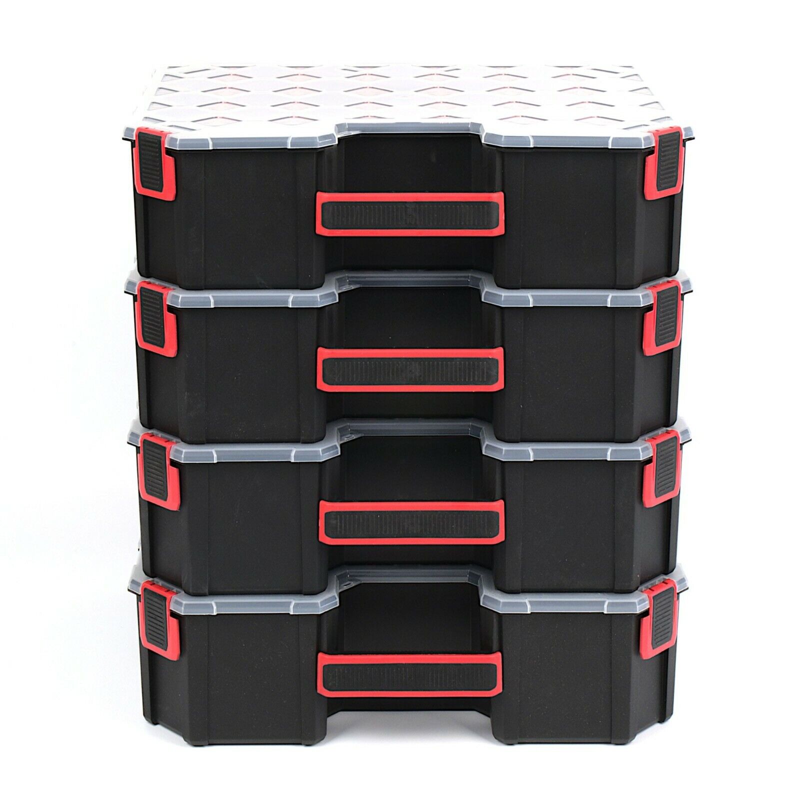 4x SKRZYNKA WALIZKA SORTER NA NARZĘDZIA ORGANIZER NARZĘDZIOWY NA ŚRUBKI Długość 39 cm