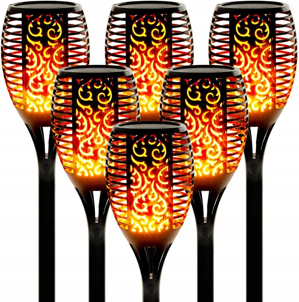

6x Lampa solarna Led Pochodnia efekt Ogień Płomień