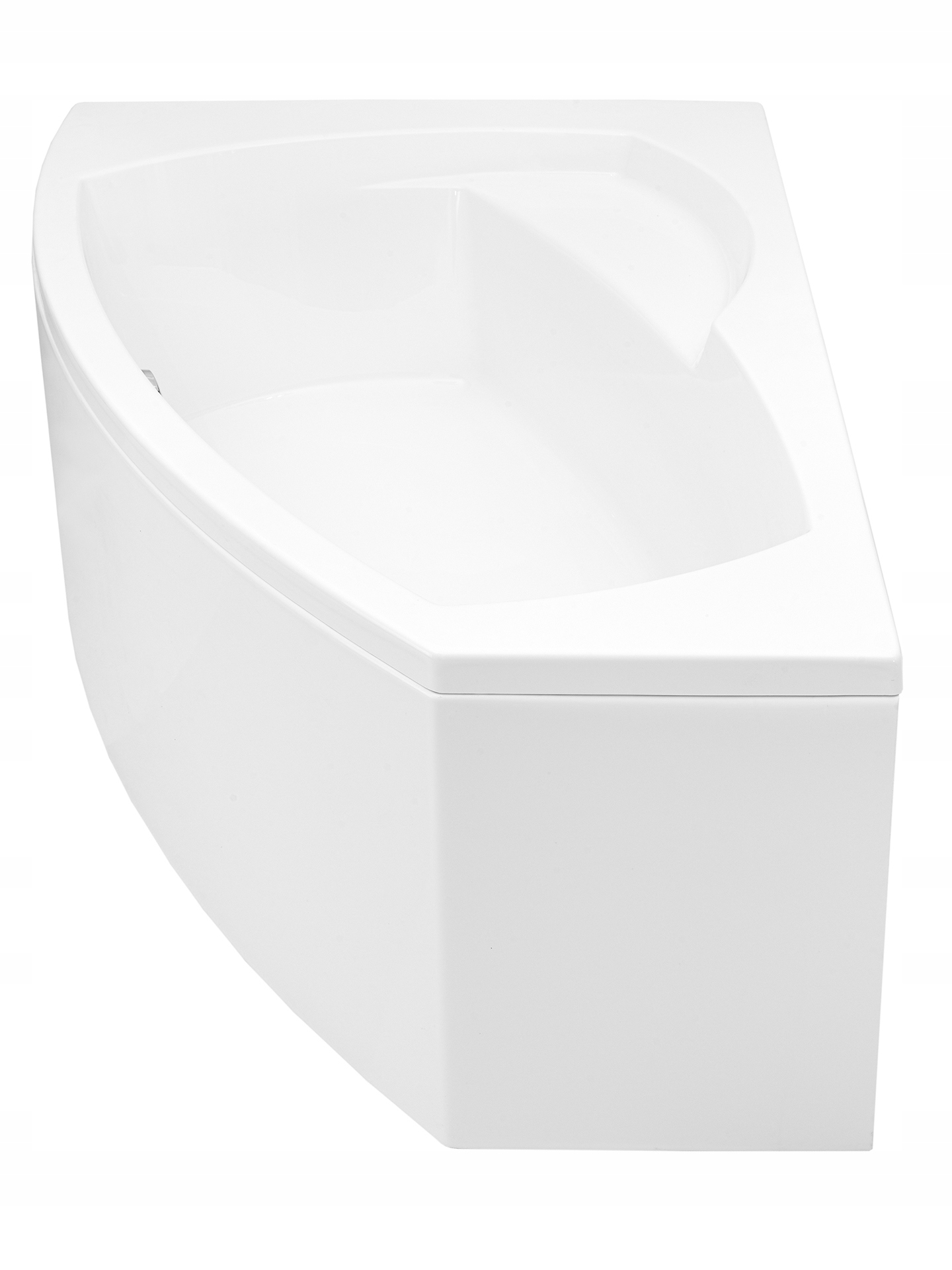 Rohová Vana S Krytem Sifonu Sedákem Levá Asymetrická 160X105 Akryl