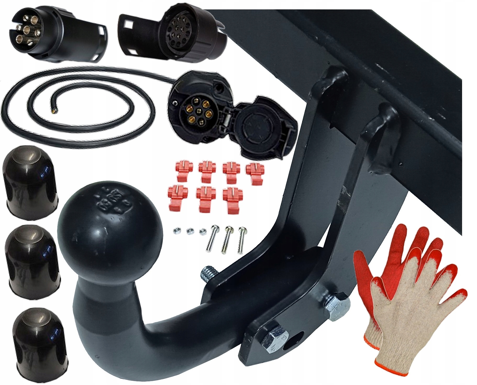 KOMPLETNY HAK HOLOWNICZY+WIĄZKA +7PIN/13P do OPEL MERIVA A 1 I 2003do2010