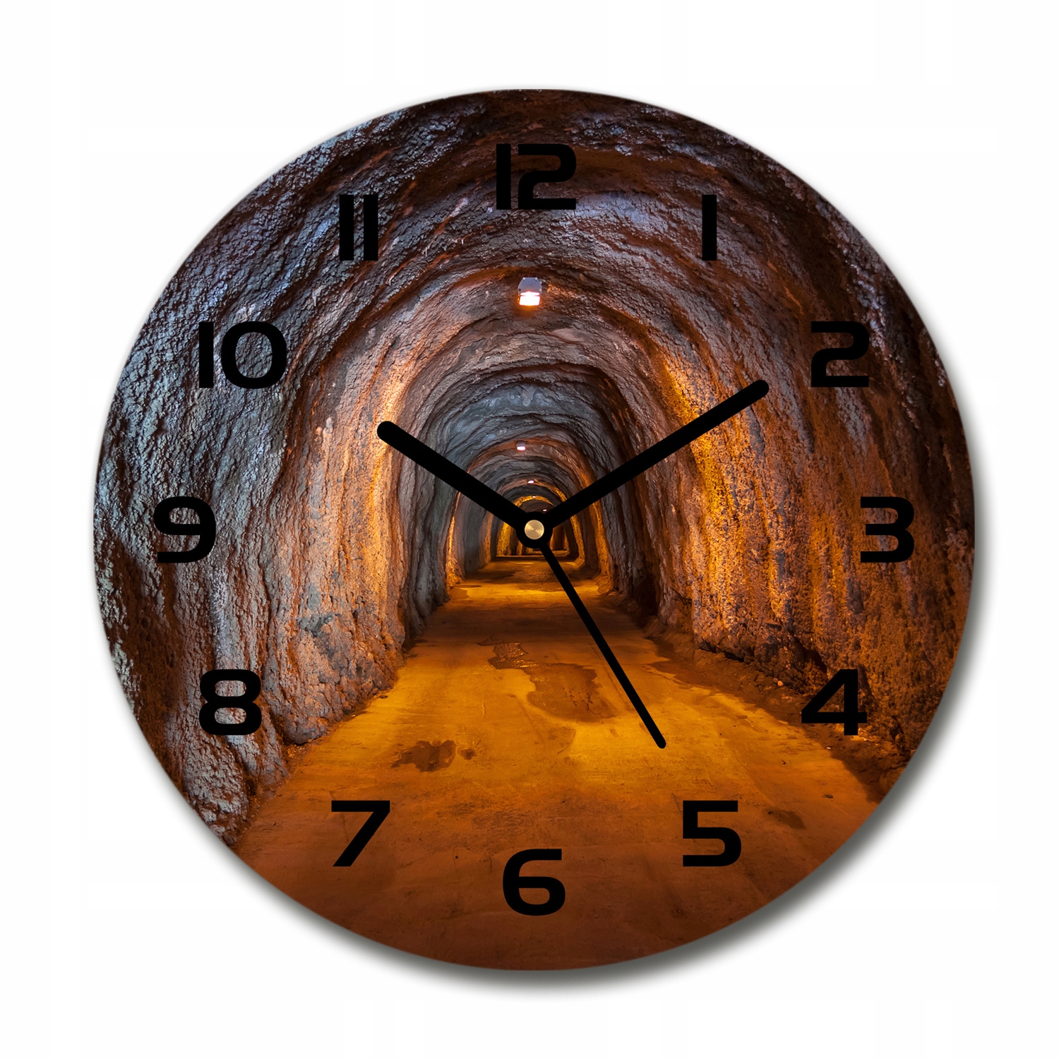 

Zegar szklany okrągły Podziemny tunel fi 30 cm