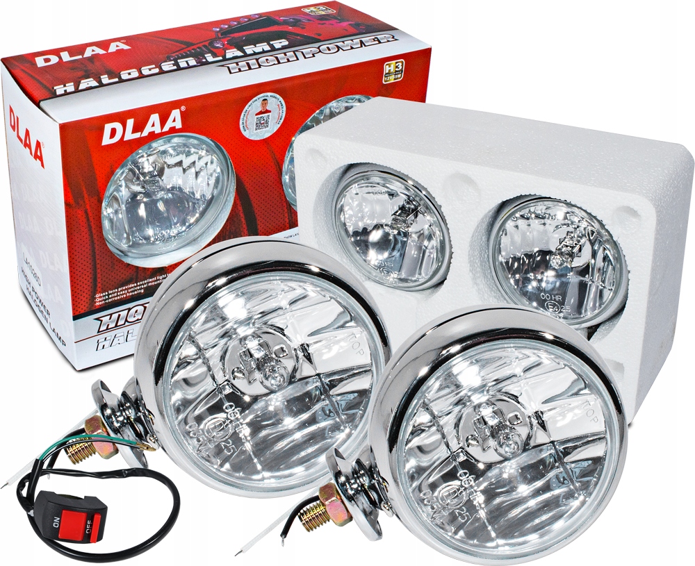 

Halogeny Drogowe Lightbary Chrom H3 55W Włącznik