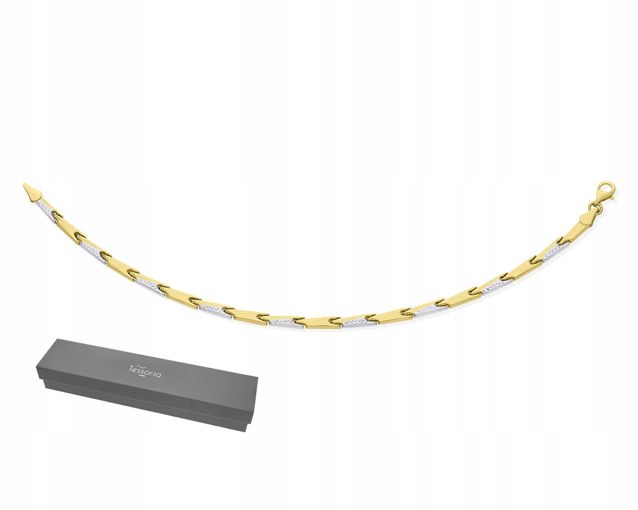 Zlatý náramek 585 Dámský, dvě barvy, zlatý, vhodný jako Dárek, 14karátové zlato