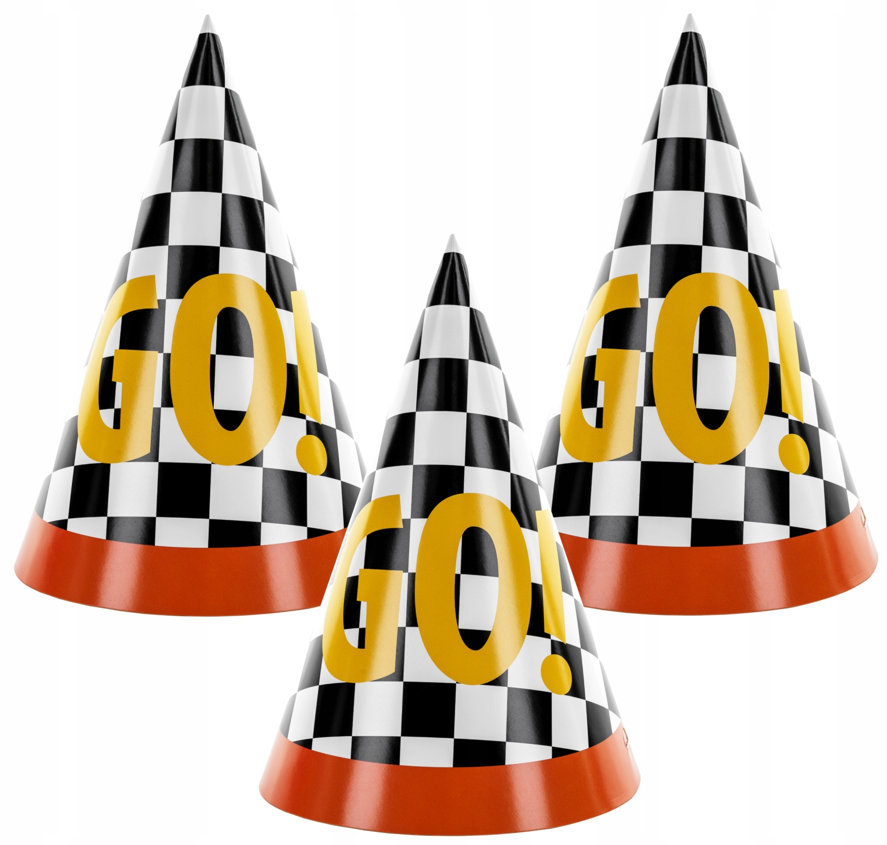 CZAPECZKI PAPIEROWE GO! AUTA AUTKA SAMOCHODY WYŚCIGOWE-6 SZTUK-6995