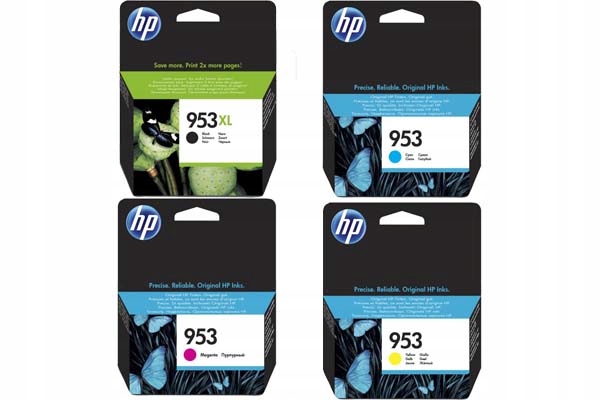 

4 org. tusze Hp 953XL Bk 953 Cmy 7720 7730 7740
