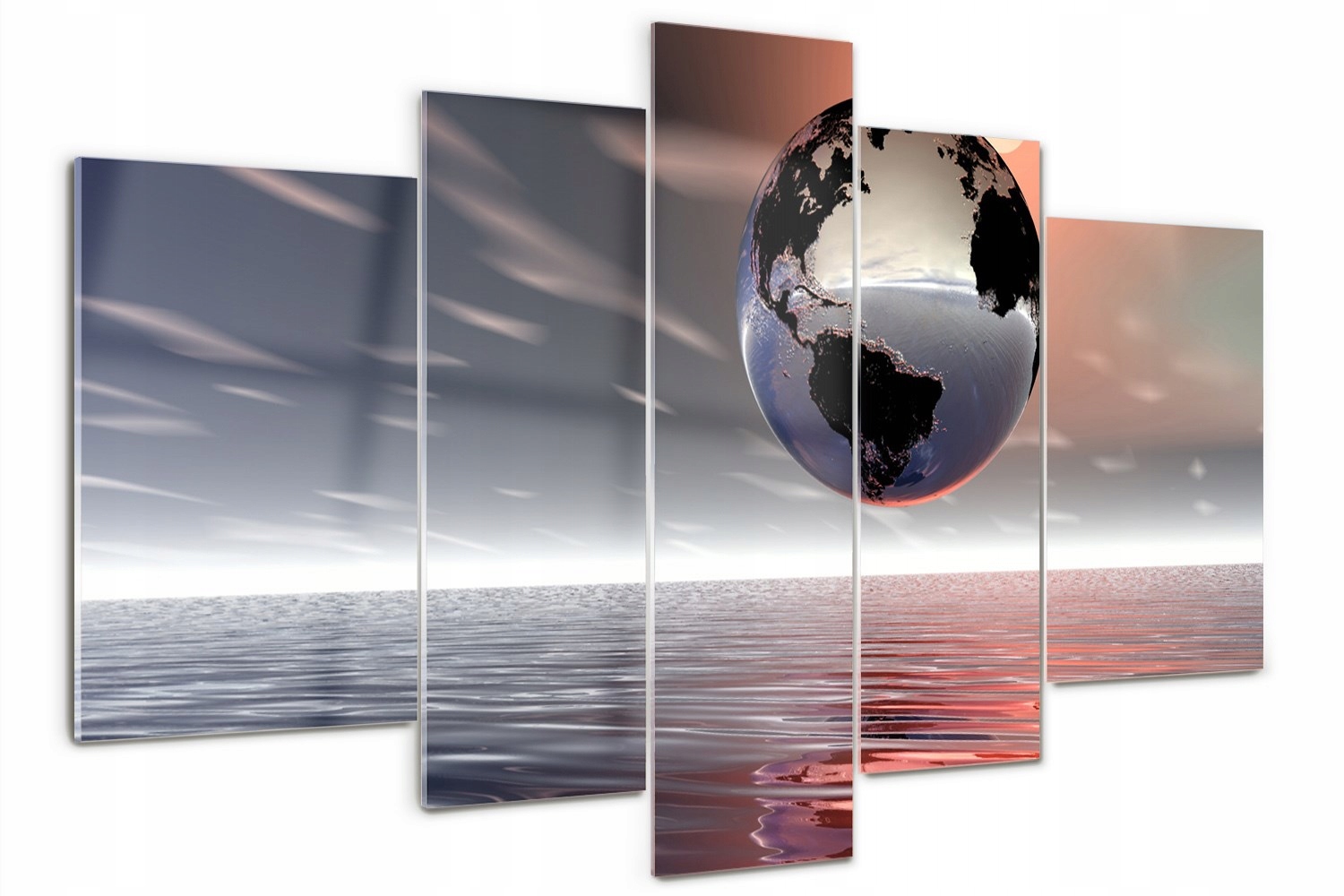 

Obraz szklany tryptyk do salonu Planeta Ziemia