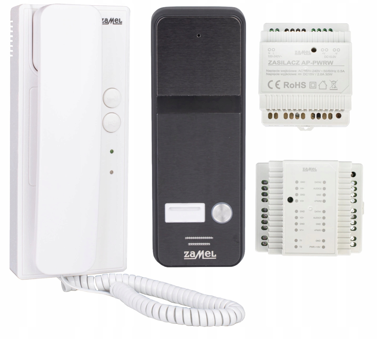 Domofon Słuchawka do Bramy i Furtki Interkom AS-101A Zestaw jednorodzinny