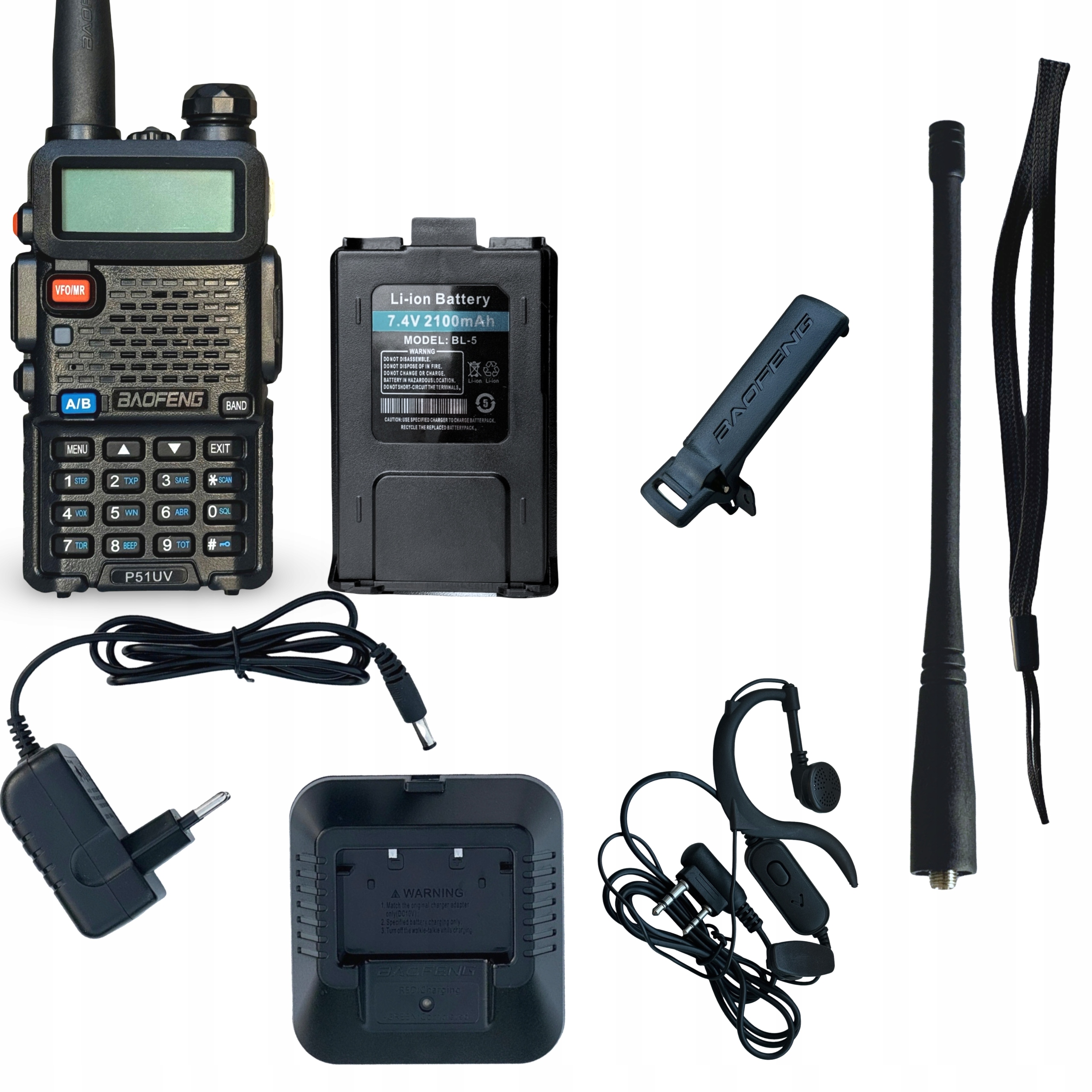 Baofeng Krótkofalówka Baofeng UV-5R P51UV, 5W, 2100mah Pmr