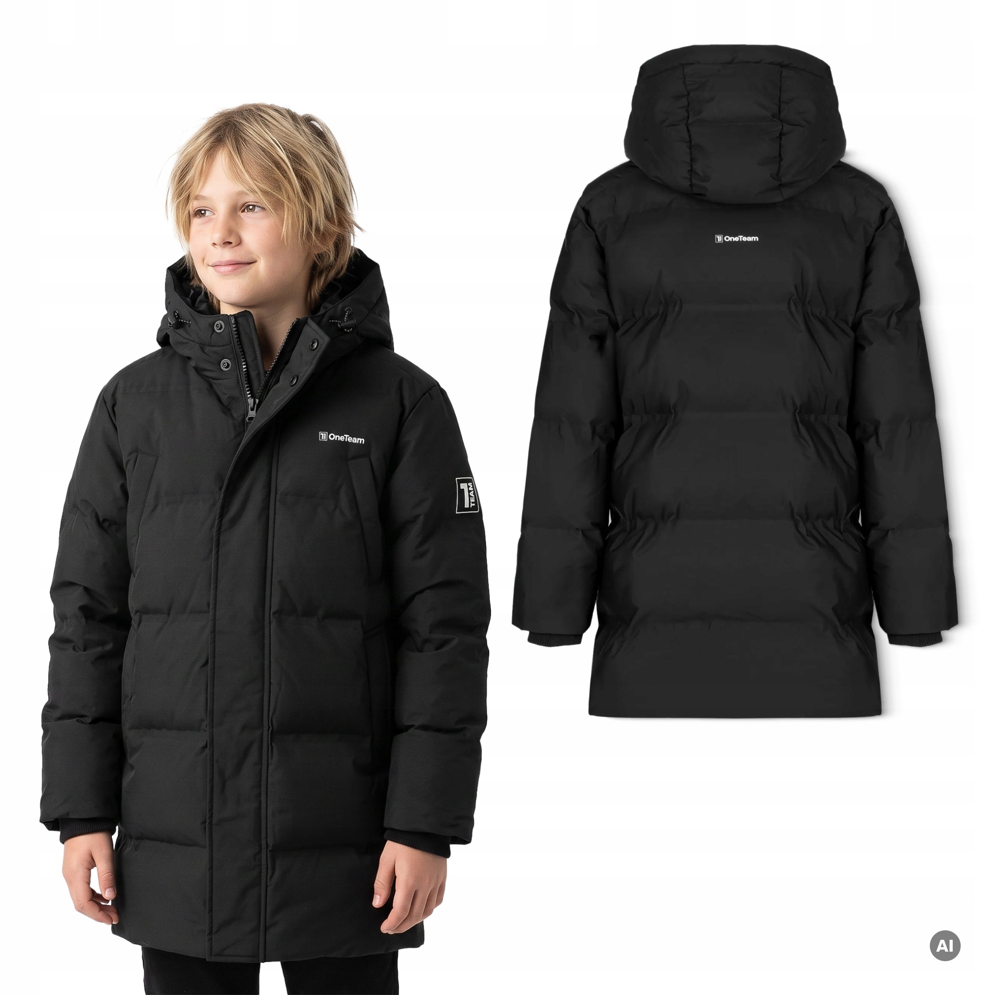 Zimní bunda dětská OneTeam TacticalPro Heat parka černá 164 cm