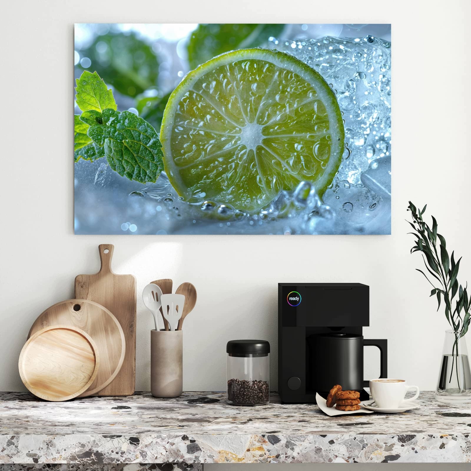 Magnetická tabule Osvěžující Limonka 90 × 60 cm
