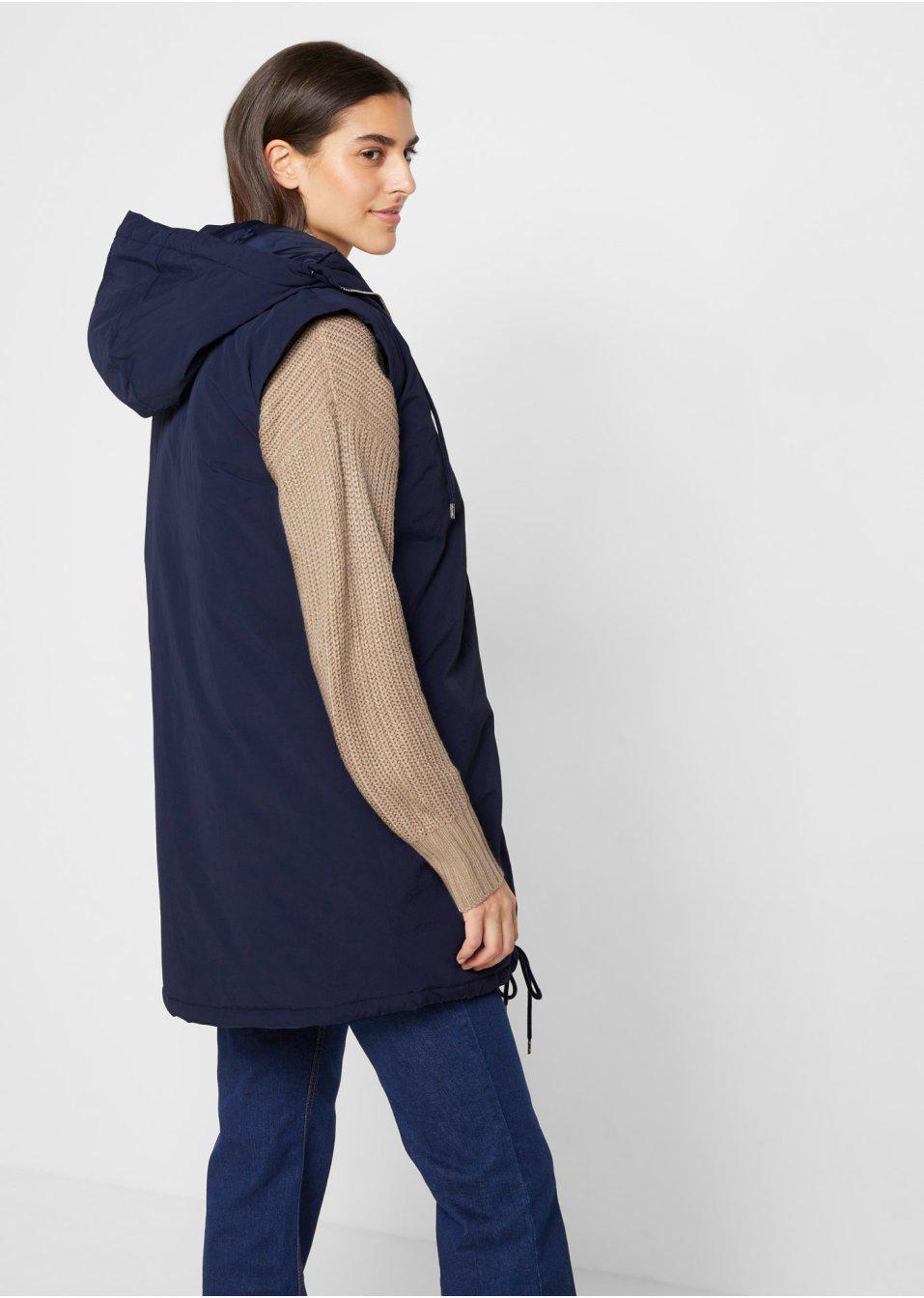 WIOSNA GRANATOWA KAMIZELKA Z KAPTUREM 42 XL Marka Bonprix