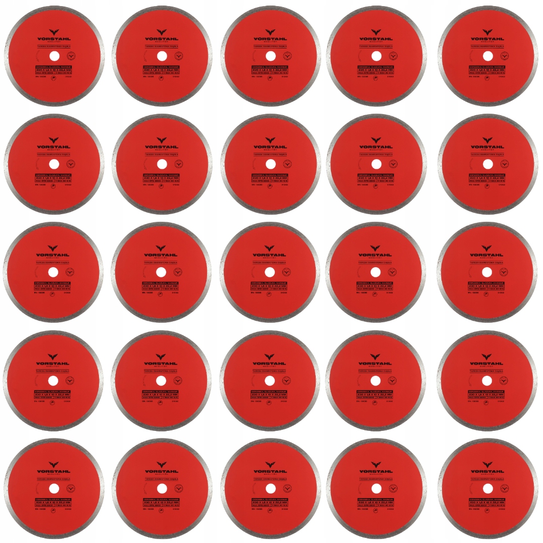 Tarcza diamentowa ciągła > 25szt < 230x1,6x10x22,2mm Jakość Vorstahl