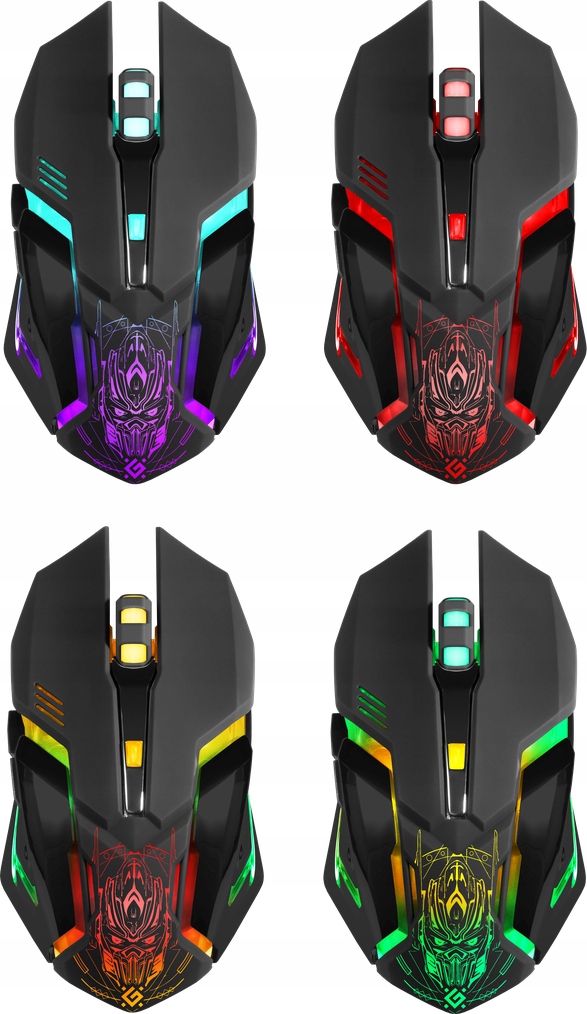Myszka Gamingowa Mysz Dla Graczy Bezprzewodowa LED RGB Defender Trigger Model TRIGGER GM-934