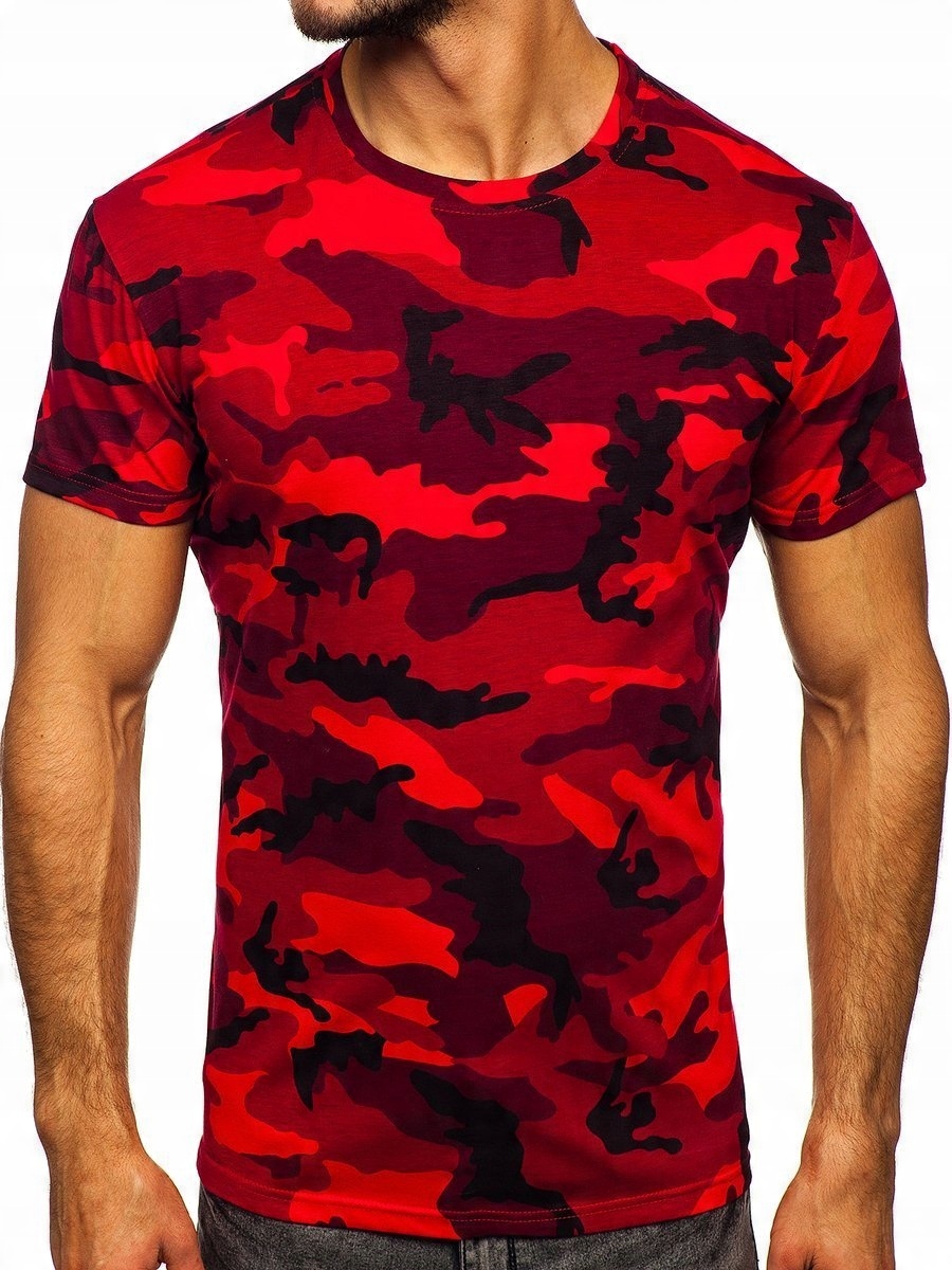 

T-shirt Męski Koszulka Czerwona S807 DENLEY_2XL