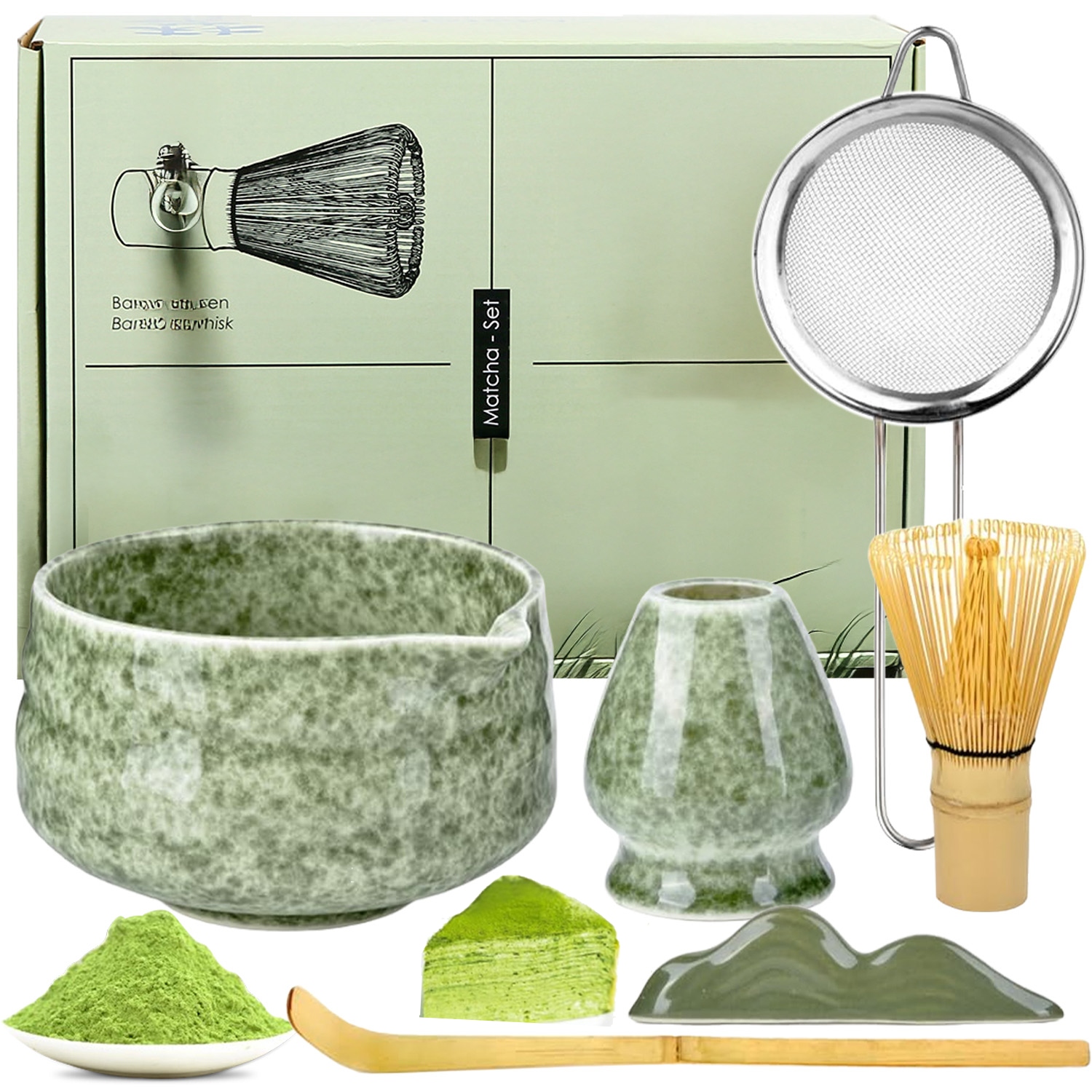 Levně Profesionální Sada Nářadí Pro Přípravu Matcha 7 Ks