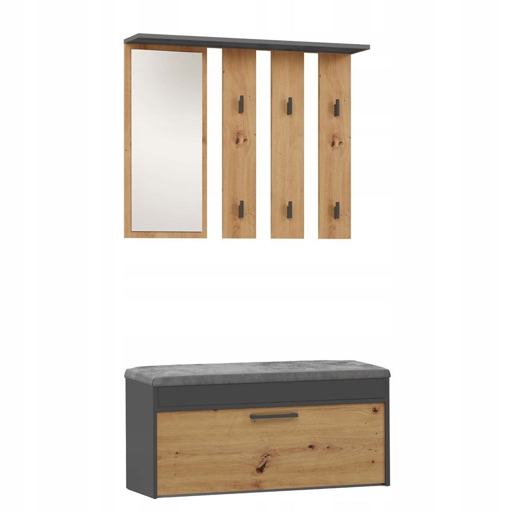 Šatna Parma Skříňka Antracit Dub Artisan