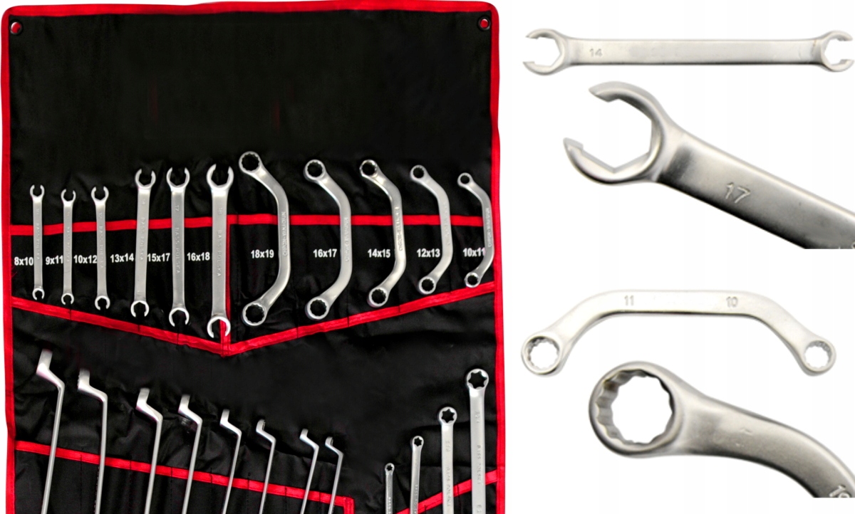 KLUCZE PLASKO OCZKOWE 6 32 TORX ZESTAW KLUCZY 47el Weight with packaging 7 6 kg