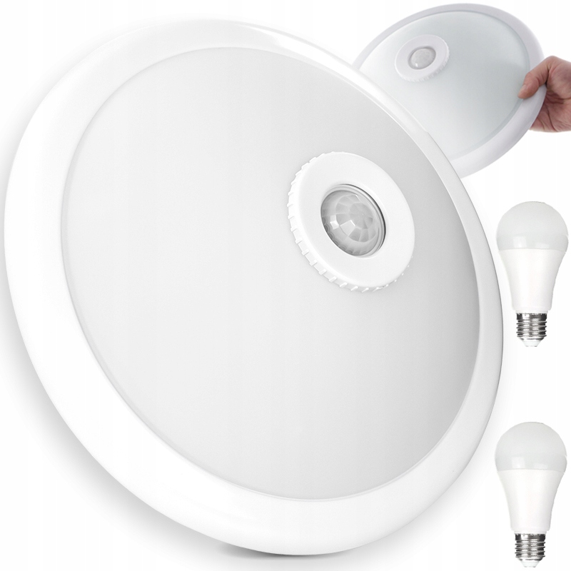 Regulowana Lampa Led Sufitowa Natynkowa Czujnik Ruchu Zmierzchu 4000K E27