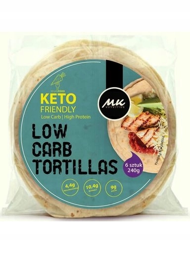 2x Mk Nutrition Tortilla Wrap Keto Low Carb placky 6 ks 240 g