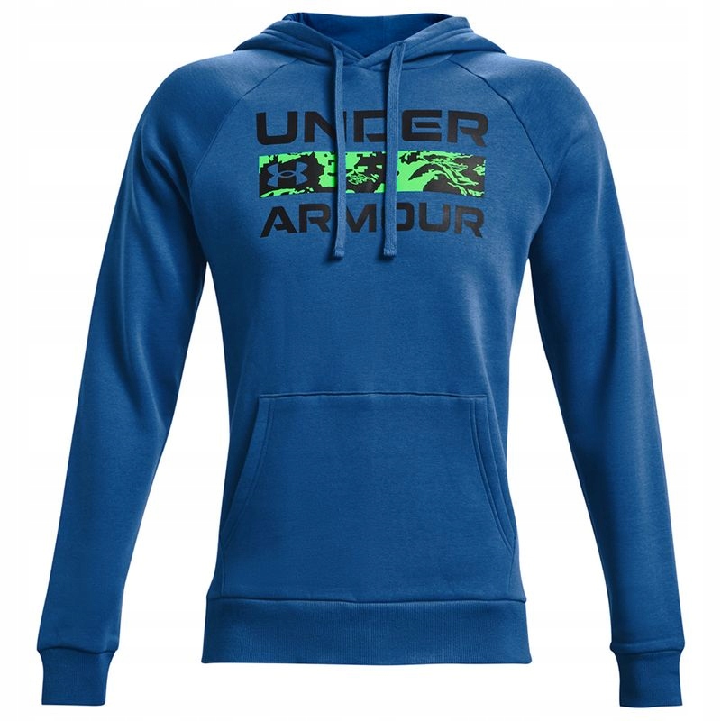 Bluza Under Armour Rival Flc Signature Hoodie Men Blue L