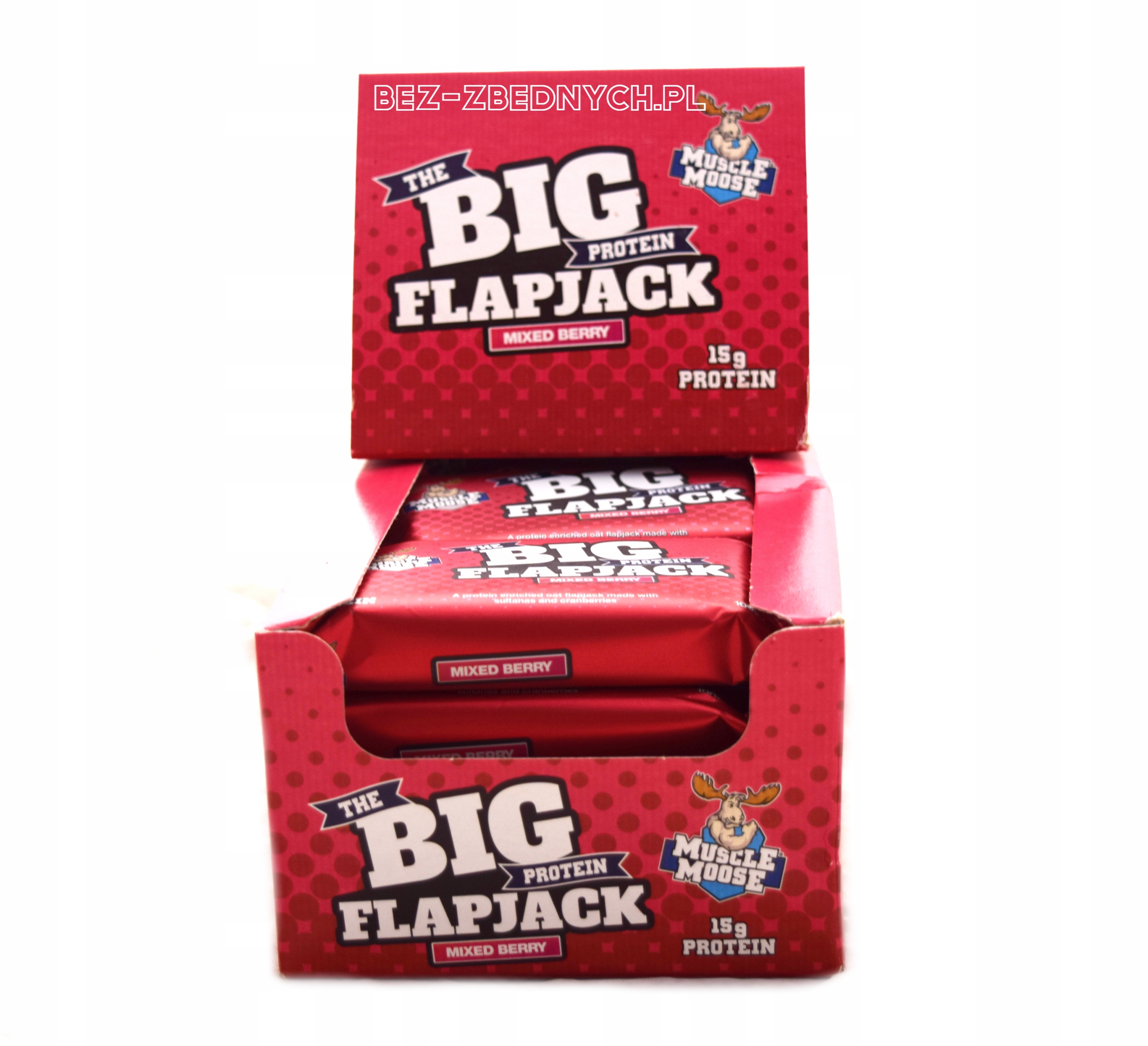 Levně Muscle Moose Big Protein Flapjack 100g Tyčinka Oat Mixed Berry