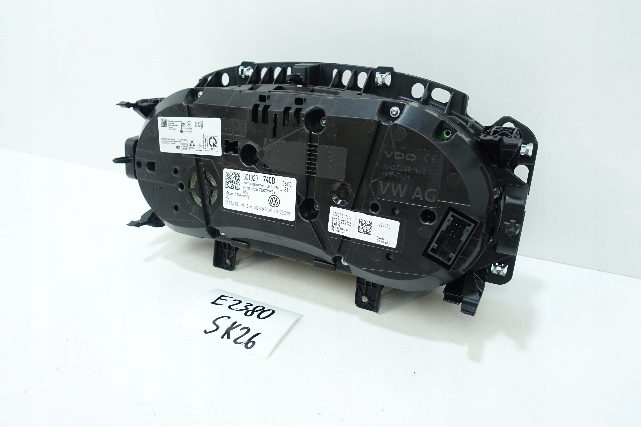 dials dials VW GOLF VII 7 5G 50812KM 5G1920740D