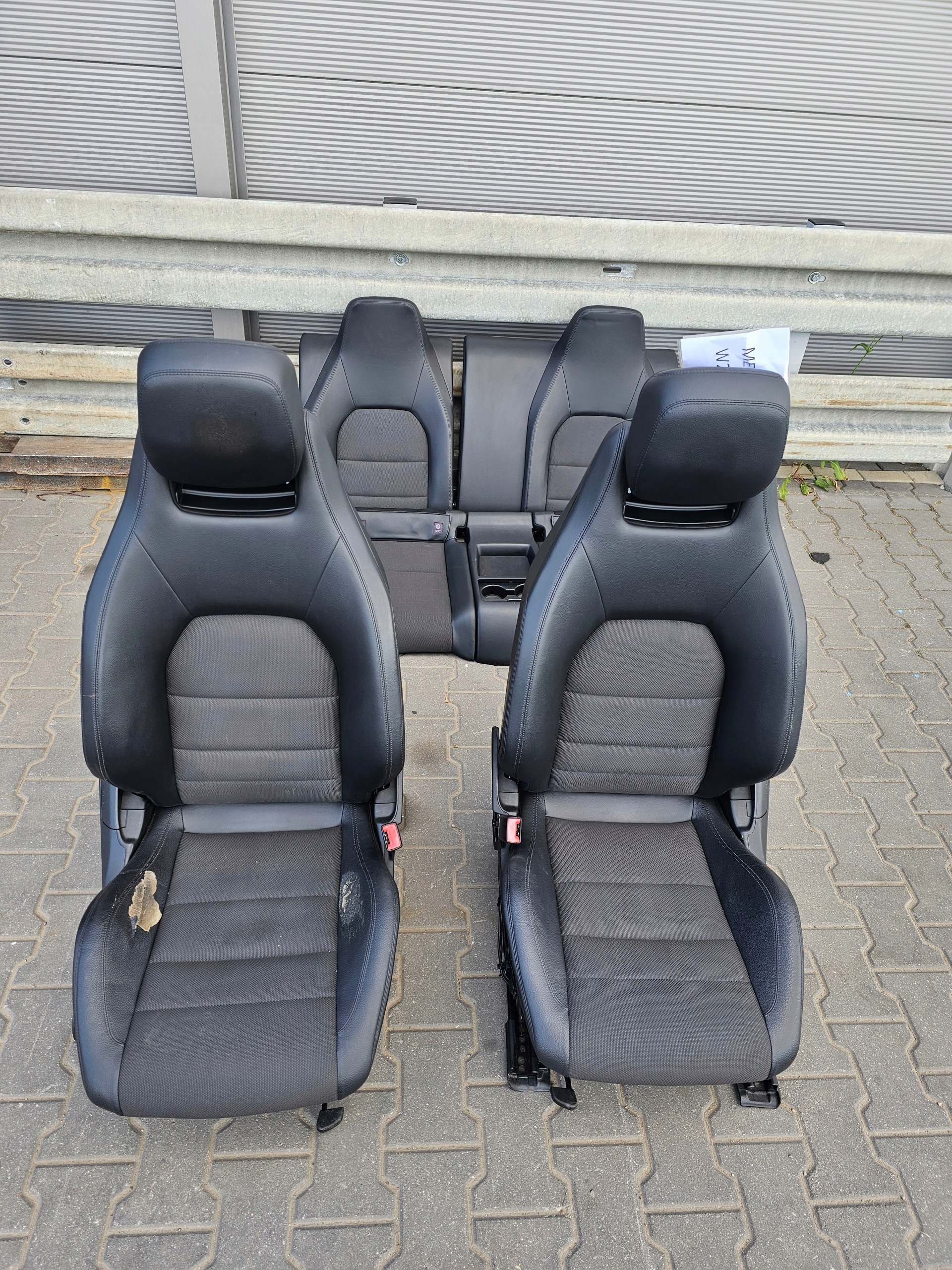 MERCEDES C W204 204 COUPE Sitz KOMPLET Halbleder UK