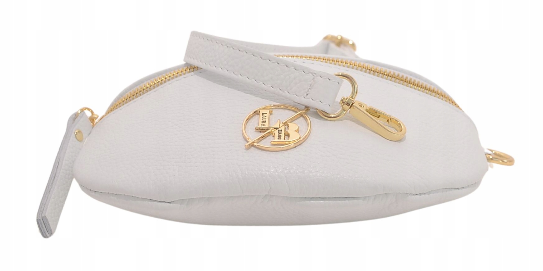 Skórzana Torebka LAURA BIAGGI nerka saszetka skóra naturalna Logo Materiał dominujący skóra naturalna