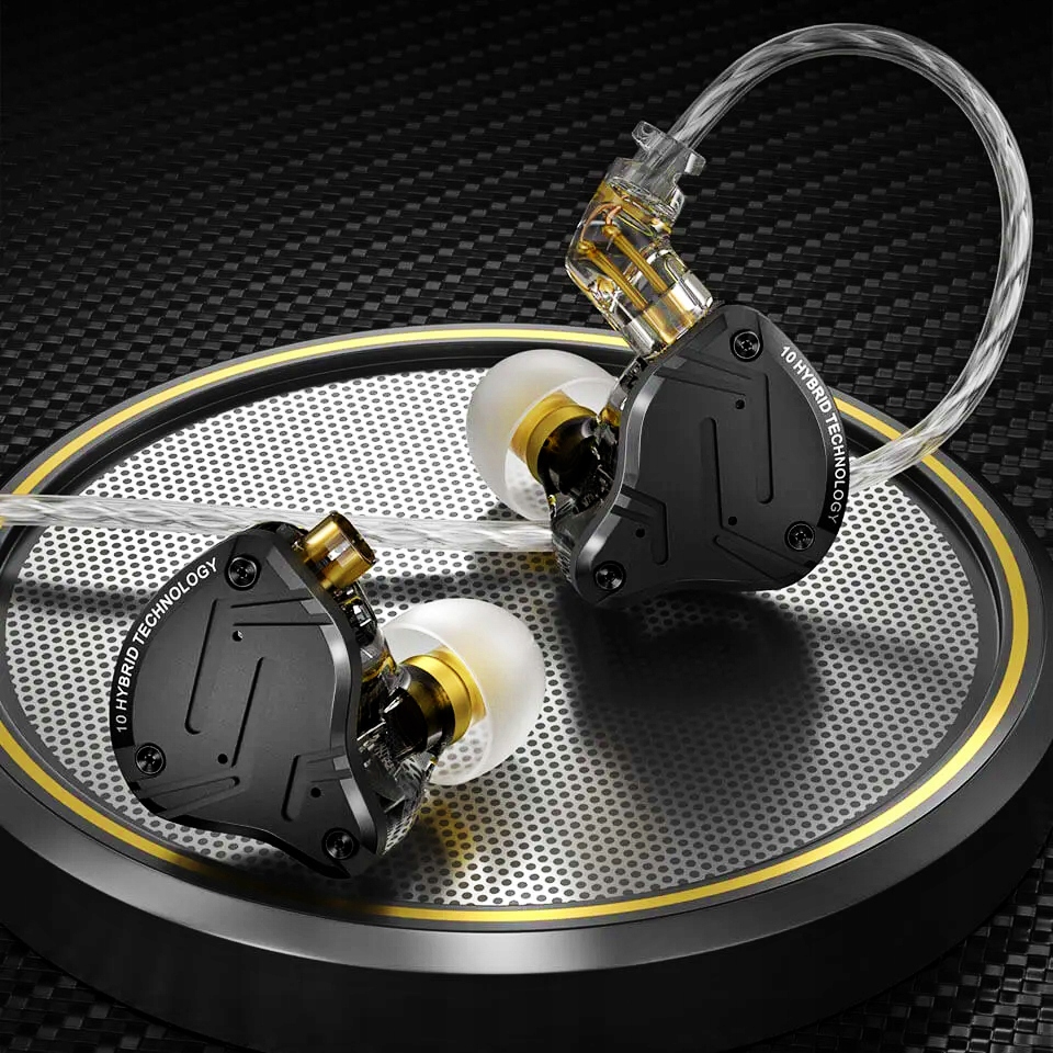 SŁUCHAWKI DOKANAŁOWE KZ ZS10 PRO X CZARNE BEZ MIKROFONU HYBRYDY 1DD+4BA Stan opakowania oryginalne