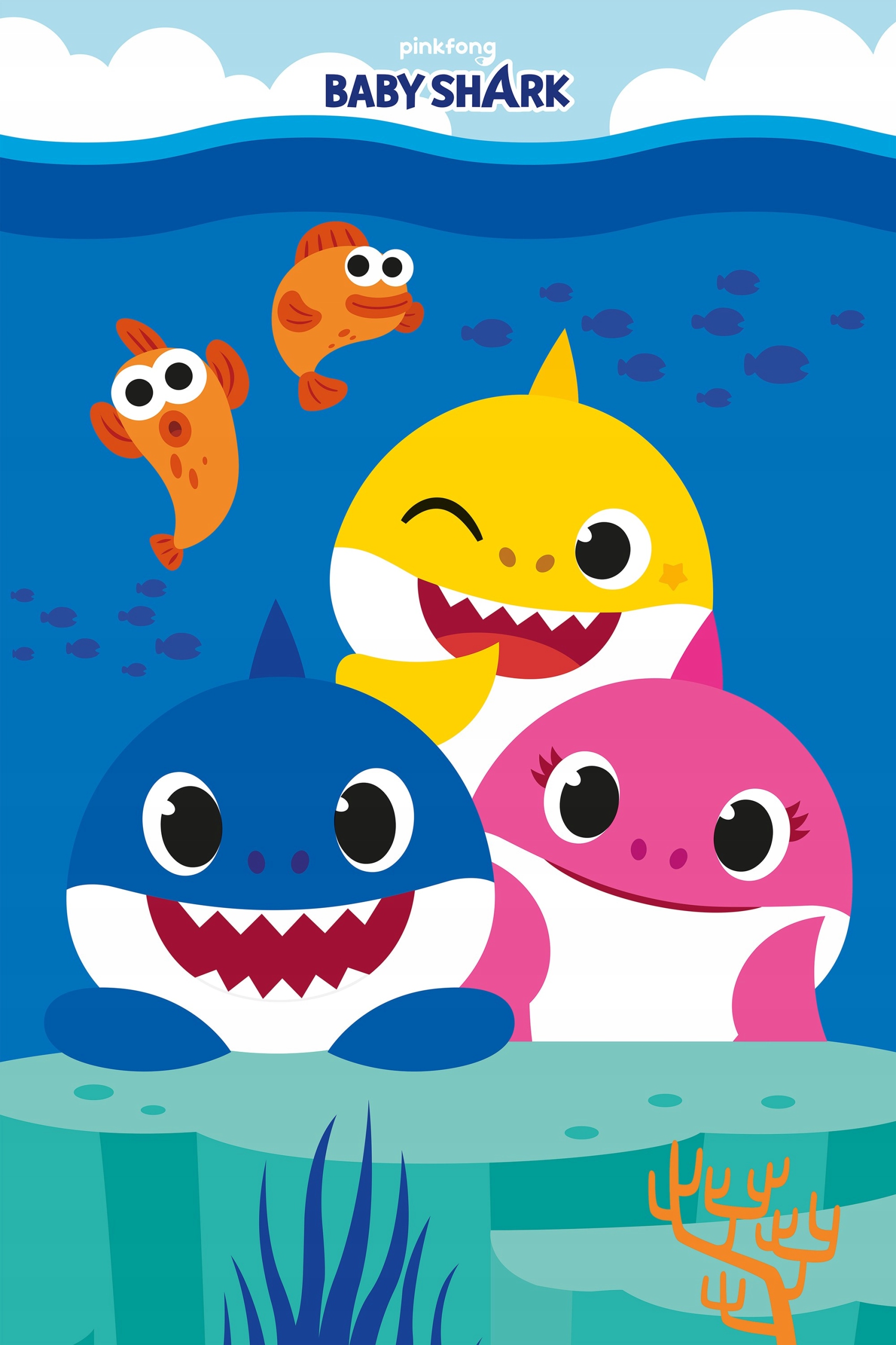

kocyk koc polarowy dziecięcy Baby Shark Rekin
